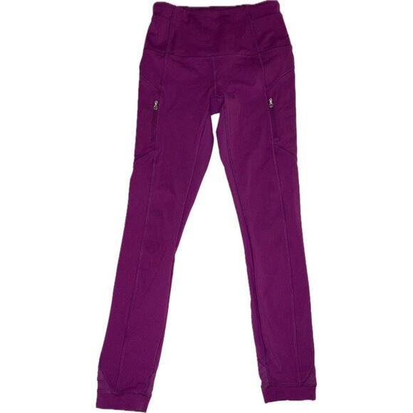 Lululemon Making Moves Tight Pants Pleated Leg Regal Plum Side Pockets 4 - Picture 3 of 11